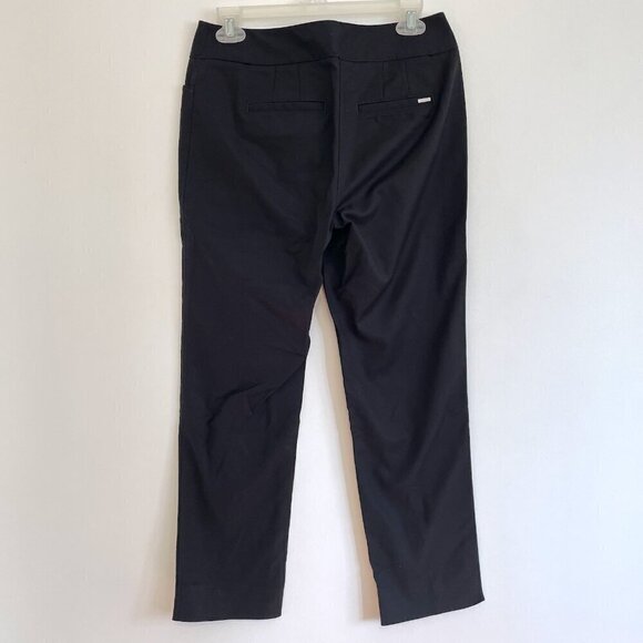 WHITE HOUSE BLACK MARKET WHBM Slim Ankle Pants Solid Black Cropped Dress Pants 4 - Picture 12 of 15